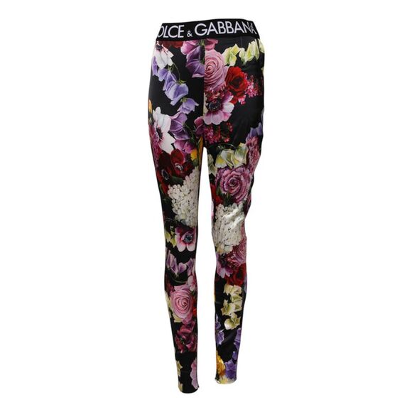 Dolce & Gabbana Multicolor Floral Legging Stretch Waist Women's Pants - Picture 1 of 4